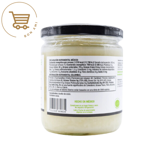 Aceite de Coco Sin Olor y Sabor 420 ml